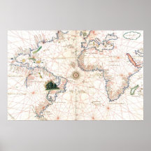 The Agnese Atlantic Chart Poster