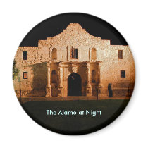 The Alamo at Night Fridge Magnets