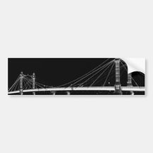 The Albert Bridge London Bumper Sticker