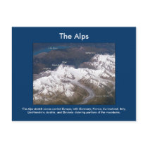 The Alps From Space Post Cards