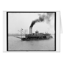 The America, Mississippi river boat, Miss. c1905 Cards