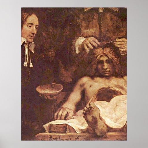 The anatomy lesson by Rembrandt van Rijn Print
