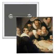 The Anatomy Lesson of Dr. Nicolaes Tulp, 1632 Button