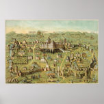 The ancient city Jerusalem with Solomon's Temple Posters