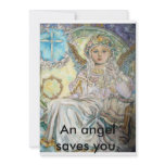 The angel of the Christmas rose., An angel save... Personalized Invitations