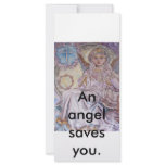 The angel of the Christmas rose., An angel save... Rack Card Design