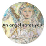 The angel of the Christmas rose., An angel save... Sticker