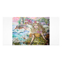The angel of the pearl shellfish., An angel sav... Photo Card