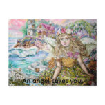 The angel of the pearl shellfish., An angel sav... Postcard