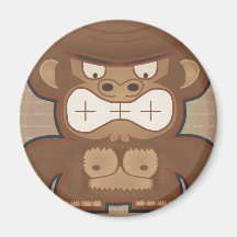 The Angry Donkey Monkey - Muted Refrigerator Magnets