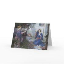 The Annunciation by John William Waterhouse Greeting Cards