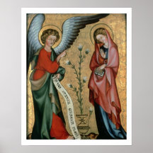 The Annunciation, c.1330 (oil on panel) Print