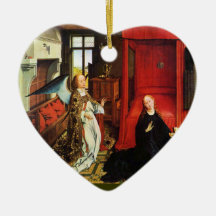 THE ANNUNCIATION Heart Christmas Ornament