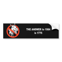 The answer to 1984 is 1776 bumper stickers