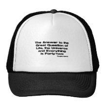 The Answer To Life quote Mesh Hats