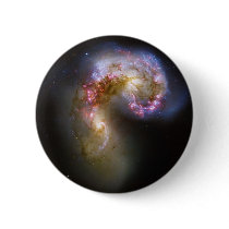 The Antennae Galaxies in Collision Pinback Button