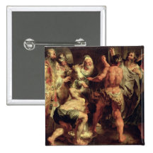 The Apostles, St. Paul and St. Barnabas at Lystra Button