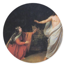 The Appearance of Christ to Mary Magdalene Round Stickers
