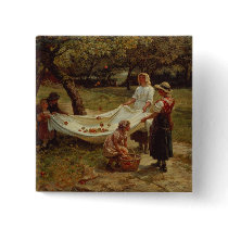 The Apple Gatherers, 1880 Pinback Button