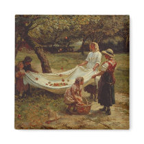 The Apple Gatherers, 1880 Fridge Magnet