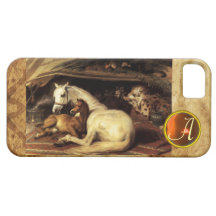 THE ARAB TENT WITH HORS Orange Agate Gem Monogram