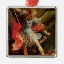 The Archangel Michael defeating Satan Christmas Ornament