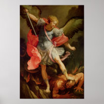 The Archangel Michael defeating Satan Print