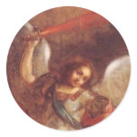 The Archangel St. Mikhail by Vladimir Borovikovsky Round Sticker