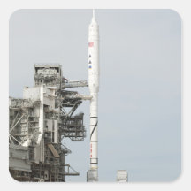 The Ares I-X rocket is seen on the launch pad 2 Stickers
