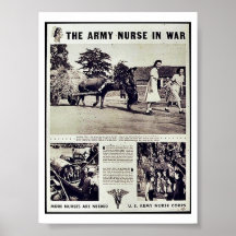 The Army Nurse In War Poster