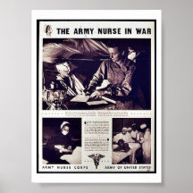 The Army Nurse In War Poster