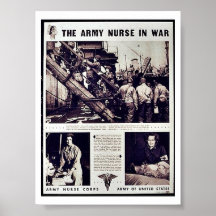 The Army Nurse In War Poster