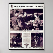 The Army Nurse In War Posters