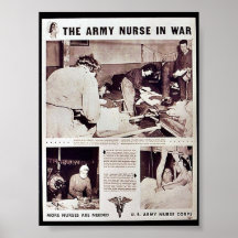 The Army Nurse In War Posters