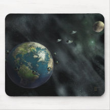 The Arrival -earth, moon, planets, space Mouse Pad