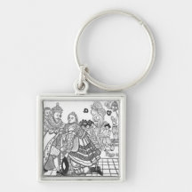 The Arrival of His Majesty Charles (1600-49) Princ Key Chains
