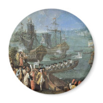The Arrival Of The French Ambassador In Istanbul Refrigerator Magnet