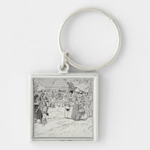 The Arrival of the Young Women at Jamestown Keychain
