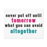 The Art of Procrastination postcards