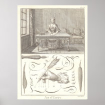 The Art of Writing - L'Art d'Ecrire - Diderot 1765 Posters