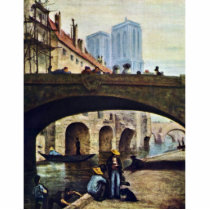 The Artist In Front Of Notre Dame By Daumier Honou Cut Out