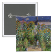 The Artist's Garden at Vetheuil, 1880 Button
