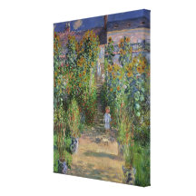 The Artist's Garden at Vetheuil, 1880 Canvas Print