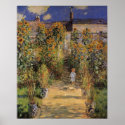 The Artist's Garden at Vetheuil by Claude Monet posters