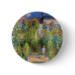 The Artist's Garden at Vetheuil, Claude Monet buttons