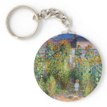 The Artist's Garden at Vetheuil, Claude Monet keychains