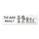 The Ass Family bumper stickers