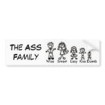 The Ass Family bumper stickers