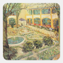 The Asylum Garden at Arles, 1889 (oil on canvas) Stickers