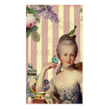 Thé au Petit Trianon – rose on ivory Business Card Template